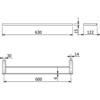 Kludi 31988N0 Kludi 31 988 N0 VELA C держатель для полотенец, L = 600 мм Brushed Gold