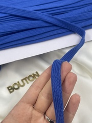 Шнур синий плоский метражом 12 мм