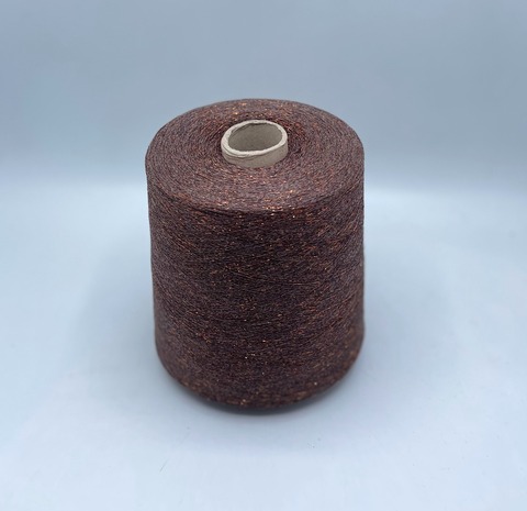 Industria Italiana (пр.Италия),art- Frizzante 3500 м/100гр, 70%Вискоза, 15%Металлик(Люрекс), 15%Полиамид, цвет-Какао+медь(2123/1102). арт-36051