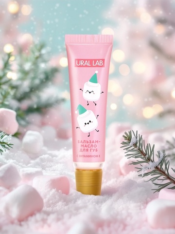 Бальзам-масло для губ, аромат маршмеллоу, 10 г, URAL LAB