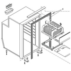 Монтажная рамка холодильника Indel Cruise 42/49 стандартная черная