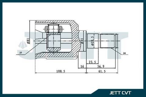 ШРУС внутренний JETT V40-7018