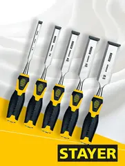 STAYER Hercules, 5 предм., набор стамесок-долот, Professional (18205-H5)