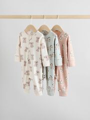 Комбинезон / Cлип для малышей Next F40-060, 3 шт., Бежевый, Мятный