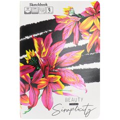 
          Скетчбук А5+, 40л.,"Невероятные цветы", 150г/м2., Проф-Пресс, КБС, твин-лак, холодная фольга