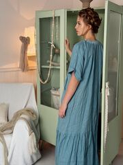 Радонька. Платье льняное макси с вышивкой в этностиле PL-422604