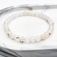 Браслет, халцедон, диаметр бусин 6 мм, размер 17 см