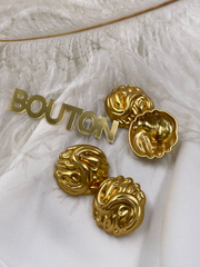 Пуговицы мятые Скиап. золотистые объемные со змейкой 