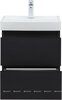Aquanet 367324 Тумба с раковиной Вега 2.0 50 (Ирис T) 2 ящ. цв. черный (367324)