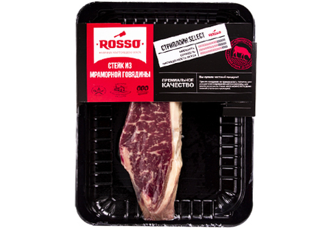 Стейк Стриплойн из мраморной говядины замороженный, 200г