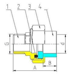 Valtec муфта комбинированная разъёмная 25х3/4