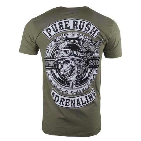 Rush Couture | Футболка мужская ADRENALINE Military Green RC127 спина