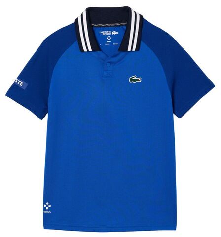 Детская теннисная футболка Lacoste Sport X Daniil Medvedev Jersey Polo Shirt - blue/navy blue