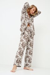 Пижама женская со штанами ARUELLE CINNAMON_Латте + молочный