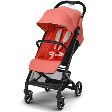Прогулочная коляска Cybex Beezy, Hibiscus Red (с дождевиком и бампером)