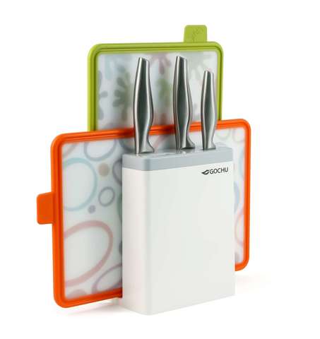 Набор разделочных досок Gochu Naturnic 2 шт (с подставкой для ножей)