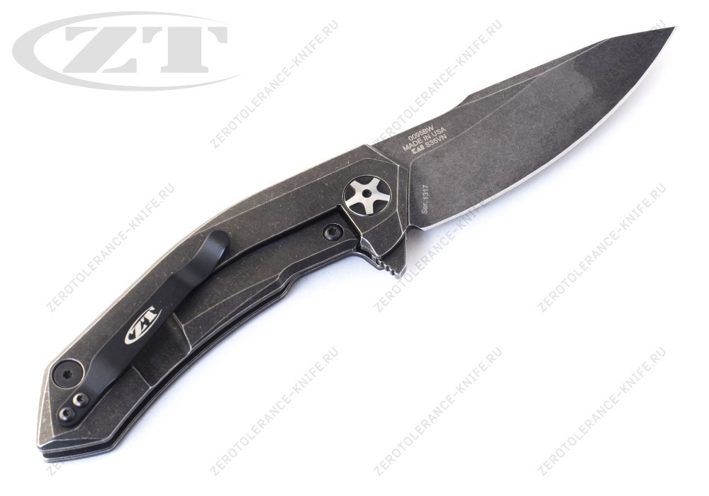 Нож Zero Tolerance 0095BW smooth handle - фотография 