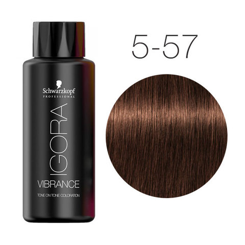 Schwarzkopf Igora Vibrance 5-57 (Светлый коричневый золотистый медный) - Безаммиачный краситель для окрашивания тон-в-тон