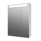 Шкаф зеркальный Dreja Uni 60, 99.9001, 4 стеклянные полки, с подсветкой и выключателем, белый