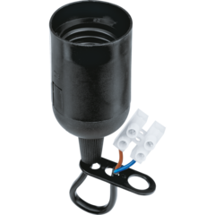 Патрон Navigator 71 288 NLH-P-F-BL-E27-TB пластиковый черный с КЗВ