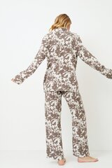 Пижама женская со штанами ARUELLE CINNAMON_Латте + молочный