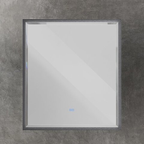 Cezares CZR-SPC-INT-1000-900-LED-TCH-WARM-TIT INTERNI Интерьерное зеркало с контурной подсветкой, сенсорным выключателем и подогревом, 1000x900, Титан