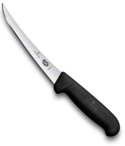 Нож Victorinox обвалочный, лезвие 15 см узкое, черный