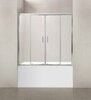 BelBagno UNO-VF-2-170/145-C-Cr Дверь для ванны в проём. Две раздвижные створки. Стекло 5 мм в двери, 4 мм в неподвижной стенке, прозрачное, хром