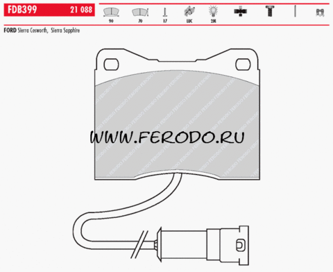 FDB399 Тормозные колодки дисковые OE 'PREMIER'