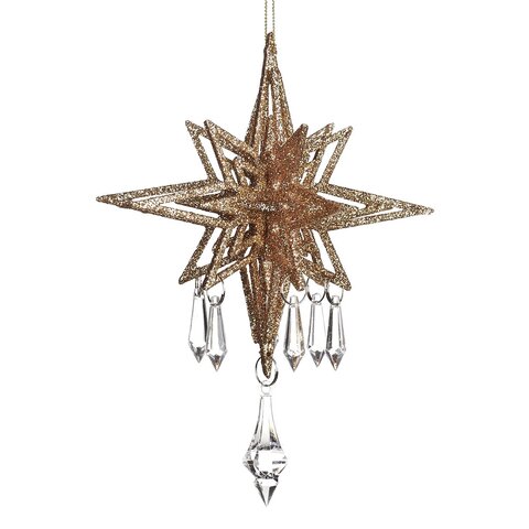 Елочная игрушка Звездочка 18см Goodwill M&G золотая