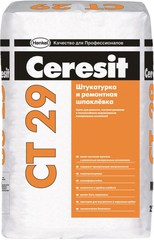 Штукатурка и ремонтная шпаклевка для минеральных оснований Церезит CT29 (25кг) 792194