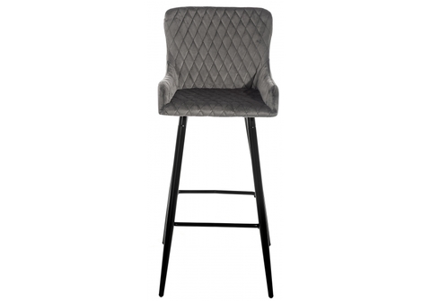 Барный стул Mint серый 45*45*107 Черный /Серый