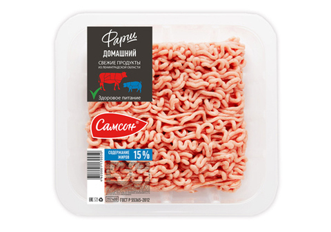 Фарш свино-говяжий охлажденный, 400г