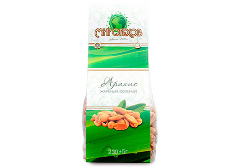 Арахис соленый жаренный "Мир Орехов", 230г