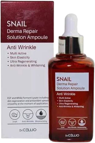 Dr.Cellio Snail Derma Repair Solution Ampoule Сыворотка для лица с муцином улитки