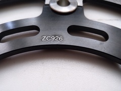 Диск тормозной передний на Yamaha YZF R6 / FZ8ABS / YZFR1 / XT Z TENERE ABS, черный лепестковый