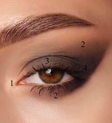 LuxVisage Тени Glam Look 4-х цветные матовые тон 5 дымчатая