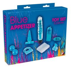 Голубой вибронабор из 8 предметов Blue Appetizer - 