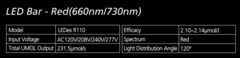 Светодиодный светильник Nanolux LED BAR R-110 (Красный спектр)