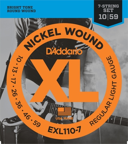 D`ADDARIO EXL110-7 NICKEL WOUND 7-STRING REGULAR LIGHT 10-59