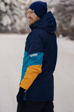 Удлиненный прогулочный зимний костюм Nordski Casual Dark Navy/Blue Premium мужской с лямками