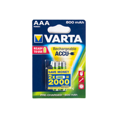 Аккумулятор VARTA R2U Micro 1.2V - HR03/AAA 800 мАч (2 шт)