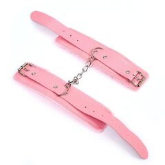Стильные розовые наручники с мягкой подкладкой - 