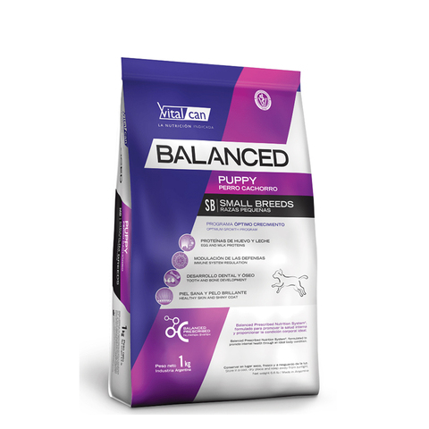 Сухой корм Vitalcan Balanced Dog Puppy с курицей для щенков мелких пород 1кг (Виталкан)