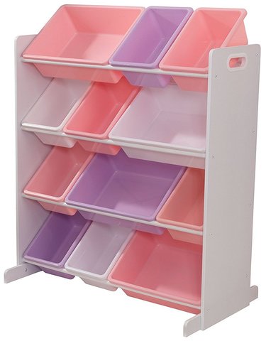 KidKraft Система хранения с 12 контейнерами - белый 