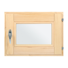 Форточка в парную (КЕДР), стеклопакет, 0,3*0,4м., с ручкой, затвором, петлями 