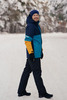 Удлиненный прогулочный зимний костюм Nordski Casual Dark Navy/Blue Premium мужской с лямками