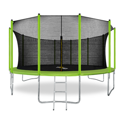 ARLAND Батут 16FT с внутренней страховочной сеткой и лестницей (Light green)