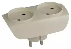 Тройник ЭРА SP-2-1 2гн , без заземл.сл.кость