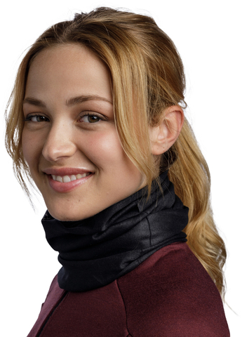 Картинка бандана-труба Buff Thermonet Solid Black - 2
